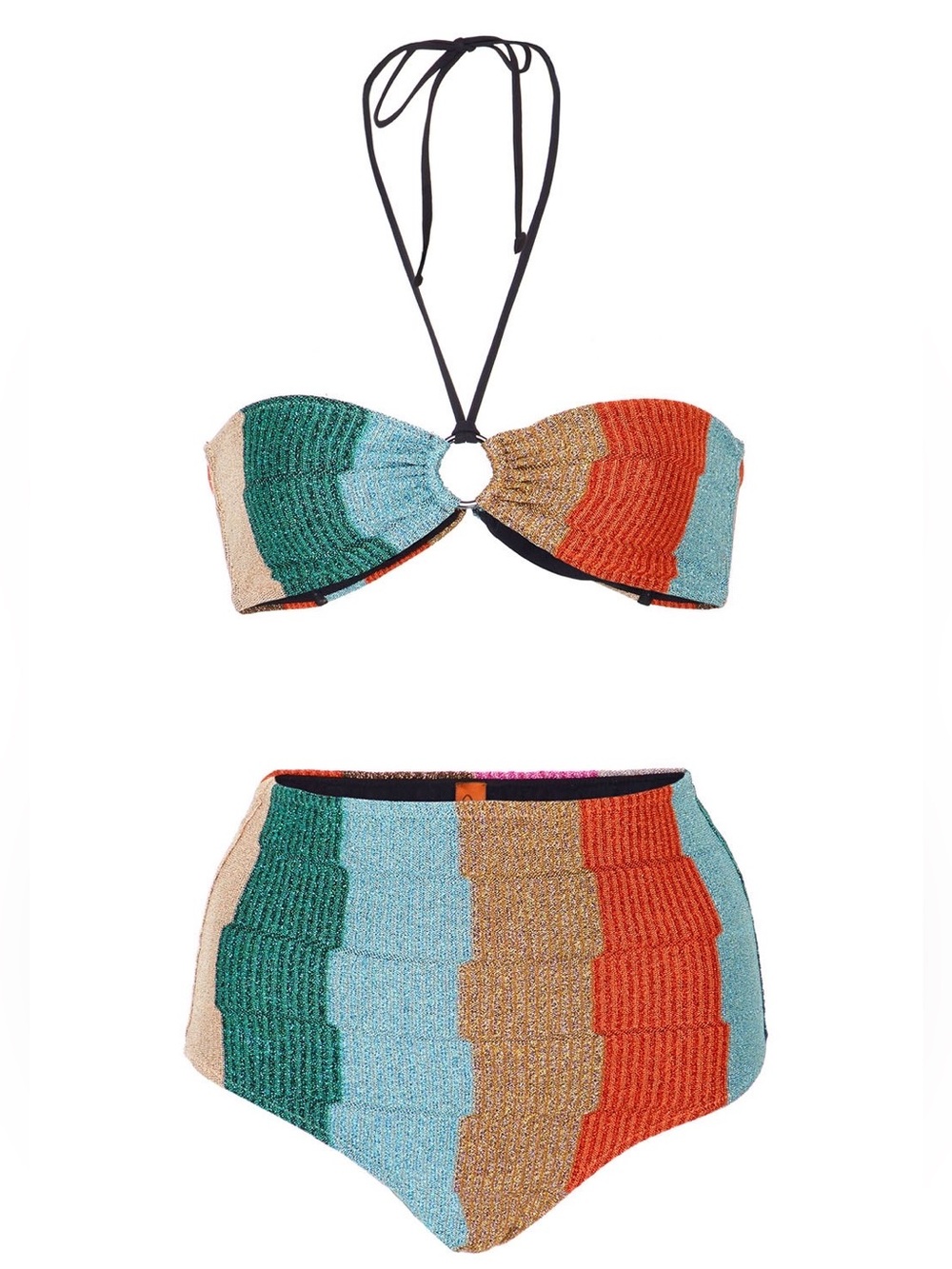 Missoni Greca metallic bikini